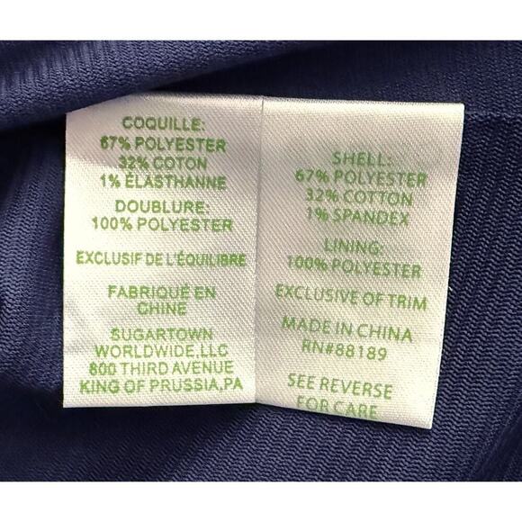 Lilly Pulitzer Womens Callista High Collar Shift Dress Navy Blue White Lace Trim - Picture 10 of 10